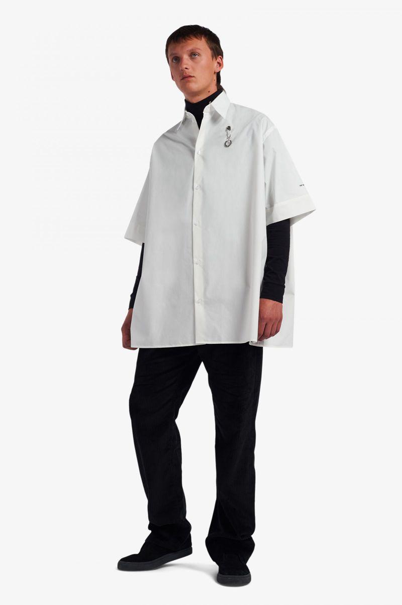 White Fred Perry SM1958 Men's Shirts | PH 1530ZUTG